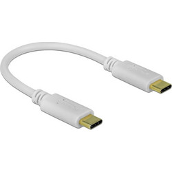 DeLOCK USB-C to USB-C 100W 0.15m White 85357