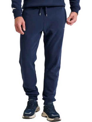 Funky Buddha Ανδρικό Παντελόνι Φόρμας με Λάστιχο Navy Μπλε FBM010-050-02
