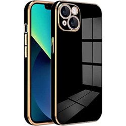 Bodycell Gold Plated Silicon Back Cover Black (iPhone 14 Plus)