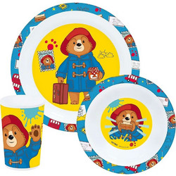 Ango Paddington Παιδικό Σετ Φαγητού Μπλε Κίτρινο 3τμχ