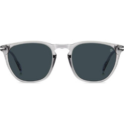 David Beckham DB1160/S KB7KU Ανδρικά Γυαλιά Ηλίου Στρογγυλά Κοκάλινα Διαφανή με Μαύρο Φακό
