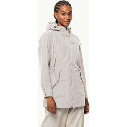 Jack Wolfskin Dakar Αθλητικό Γυναικείο Μπουφάν Softshell Μακρύ Αδιάβροχο Αντιανεμικό Εκρού 1112502-5629