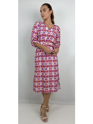 Gianni Rodini Midi Βραδινό Φόρεμα Φούξια ΦΠ-556524