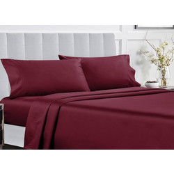 MayHome Σετ Σεντόνια King Size Βαμβακοσατέν 260x240 2219429757 Μπορντό
