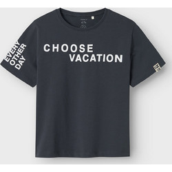 Name It Παιδικό T-Shirt Κοντομάνικο Ανθρακί 13230741