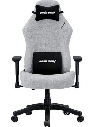 Anda Seat Luna Large Καρέκλα Gaming Υφασμάτινη με Ρυθμιζόμενα Μπράτσα Γκρι AD18-44-G-F