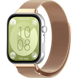 Techsuit Watchband W009 Λουράκι Μεταλλικό Rose / Gold (Huawei Watch Fit 3)