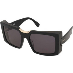 Max Mara MM0124 01A Γυναικεία Γυαλιά Ηλίου Τετράγωνα Κοκάλινα Μαύρα με Μαύρο Φακό