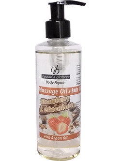 Beaute & Glamour Strawberry & Chocolate Argan Oil για Μασάζ 200ml