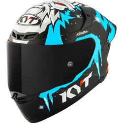 KYT TT-Revo Masia Replica Winter Test Matt Black Blue White Κράνος Μηχανής Full Face 1500gr