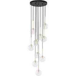 TK Lighting Nilos Κρεμαστό Φωτιστικό Οροφής Πολύφωτο Μαύρο 5944