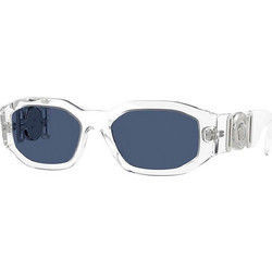 Versace VE4361 148 Γυναικεία Γυαλιά Ηλίου Ορθογώνια Κοκάλινα Διαφανή με Μαύρο Φακό