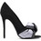 Divine Follie Γόβες Suede με Τακούνι Στιλέτο με Φιόγκο Μαύρες DVN-MT46-S