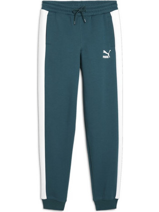 Puma Iconic T7 Track Παιδικό Παντελόνι Φόρμας Πετρόλ Λευκό 530118-22