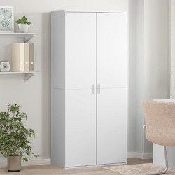 vidaXL Παπουτσοθήκη Μοριοσανίδας Λευκή M80xΠ39xY178cm 3276672