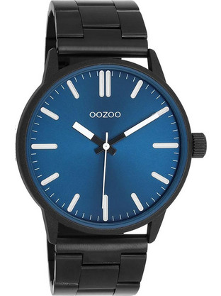 Oozoo Timepieces Ανδρικό Ρολόι με Μαύρο Μεταλλικό Μπρασελέ C11403