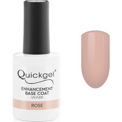 Quickgel Enhancement Rose Base Coat Ημιμόνιμο Βερνίκι Νυχιών 15ml