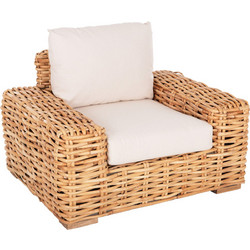 FreeBox Πολυθρόνα Κήπου Rattan Μπεζ FB99810