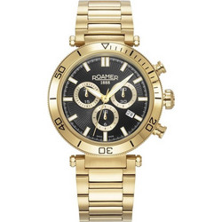 Roamer Toscana Ανδρικό Ρολόι Χρονογράφος με Χρυσό Μεταλλικό Μπρασελέ 994837488520