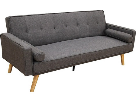 Zita Plus Rony Τριθέσιος Καναπές Κρεβάτι Γκρι 179x80x75cm 40.0080