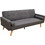 Zita Plus Rony Τριθέσιος Καναπές Κρεβάτι Γκρι 179x80x75cm 40.0080