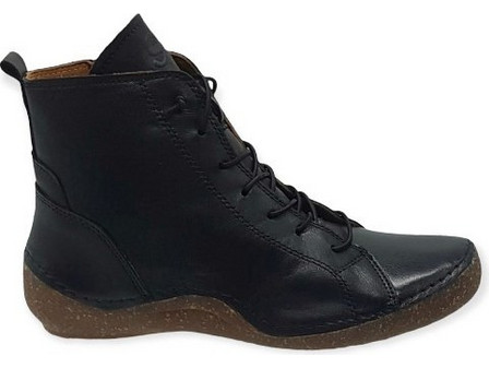 Safe Step Γυναικεία Αρβυλάκια Δερμάτινα Μαύρα KA14844-7