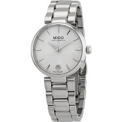 Mido Baroncelli Γυναικείο Ρολόι Αυτόματο με Ασημί Μεταλλικό Μπρασελέ M022.207.11.031.10