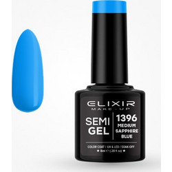 Elixir Semigel 1396 Medium Sapphire Blue Ημιμόνιμο Βερνίκι Νυχιών 8ml