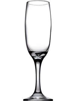 Imperial Σετ Ποτήρια Σαμπάνιας Γυάλινα Κολωνάτα 210ml 3τμχ SP44704S3