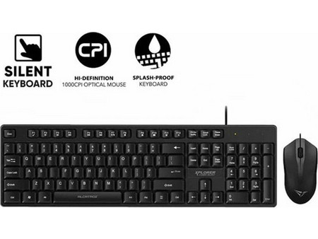 Alcatroz Xplorer C3300 Σετ Gaming Πληκτρολόγιο Black