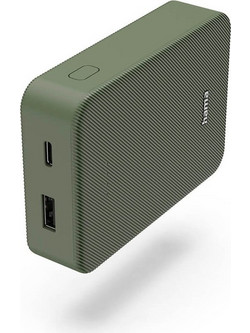 Hama Color 10 Power Bank 10000mAh με Θύρα USB-A & Θύρα USB-C Green