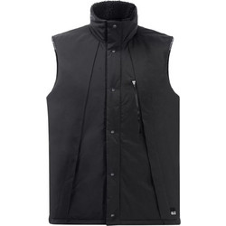 Jack Wolfskin Αμάνικο Ανδρικό Μπουφάν Μαύρο 1307421-6350