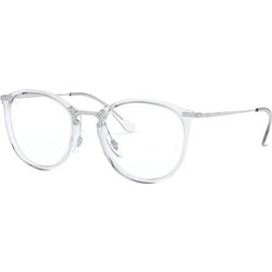 Ray-Ban RB7140 2001 Σκελετός Γυαλιών Οράσεως Κοκάλινος Μεταλλικός Ασημί Διαφανής