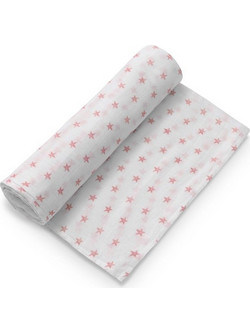 Interbaby Estrellas Πάνα Αγκαλιάς από Μουσελίνα Ροζ 120x120cm 99981-12