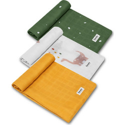 Lionelo Dino Πάνες Αγκαλιάς Πολύχρωμες 70x70cm 3τμχ