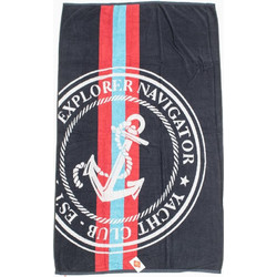 Linea Anchor Πετσέτα Θαλάσσης Μαύρη 90x170cm