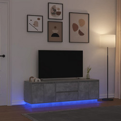 vidaXL Έπιπλο Τηλεόρασης Ξύλινο Γκρι με Φωτισμό Led Μ160.5xΠ41xΥ50cm 3328429