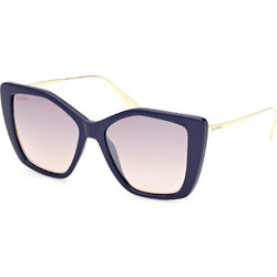Max & Co MO0065 90F Γυναικεία Γυαλιά Ηλίου Πολυγωνικά Μαύρο Χρυσό με Ροζ Φακό