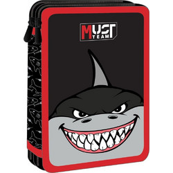 Must Team Shark Κασετίνα Γεμάτη με 2 Θήκες Μαύρη 000586340