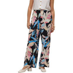 Vero Moda Ψηλόμεση Υφασμάτινη Γυναικεία Παντελόνα Relaxed Εφαρμογή Μαύρη Σομόν Γαλάζια 10303759
