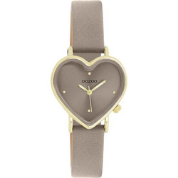 Oozoo Timepieces Γυναικείο Ρολόι με Γκρι Δερμάτινο Λουράκι C11451