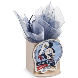 Parisis Μπομπονιέρα Βάπτισης Μολυβοθήκη Mickey Mouse Ναυτικό από Ξύλο ΝΑ287