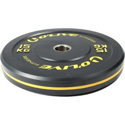 O'live Fitness Δίσκος Ολυμπιακού Τύπου Bumper 15kg Φ50mm