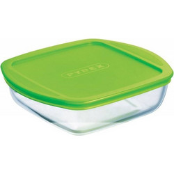 Pyrex Cook & Store Δοχείο Φαγητού Πλαστικό Κατάλληλο για Φούρνο Μικροκυμάτων 1.05lt Διαφανές Πράσινο