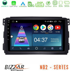Bizzar U-ND2-SM0833 Ηχοσύστημα Αυτοκινήτου με Οθόνη Αφής & GPS