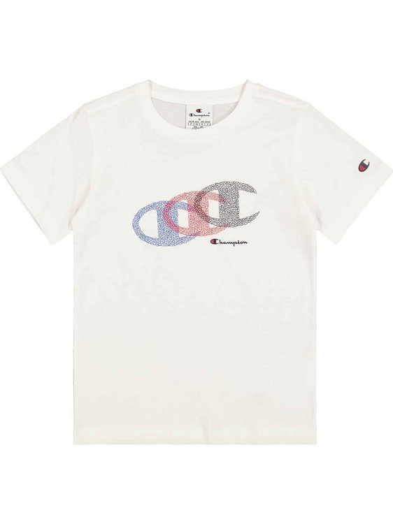 Champion Παιδικό T-Shirt Κοντομάνικο Λευκό 306989-WW001