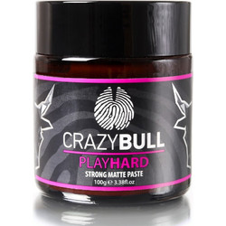 Crazy Bull Play Hard Paste Μαλλιών Matte Δυνατό Κράτημα 100ml