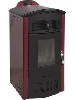 Gekas Metal Amanda Plus Bordeaux Σόμπα Pellet Αερόθερμη 12kW
