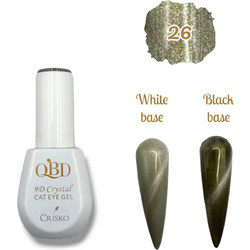 QBD 9D Crystal 26 Cat Eye Ημιμόνιμο Βερνίκι Νυχιών 15ml