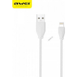 Awei CL-981 Braided USB-A to Lightning Cable 1m White